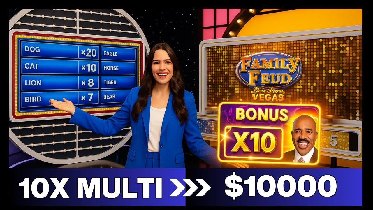Family Feud Live просто сошел с ума! 10-кратный топ-слот в MGM Grand 🎰🔥
