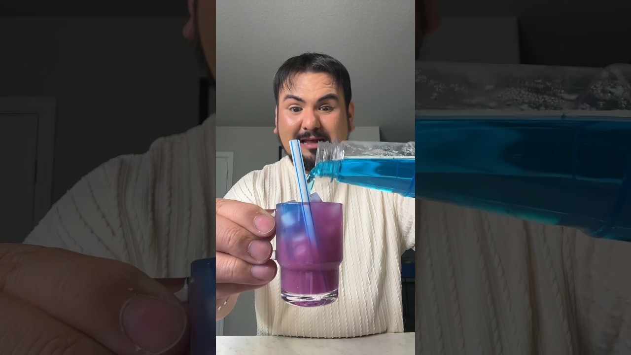 Tiny water of the day!  💜💙 #shorts #water #watertok #wateroftheday #recipe