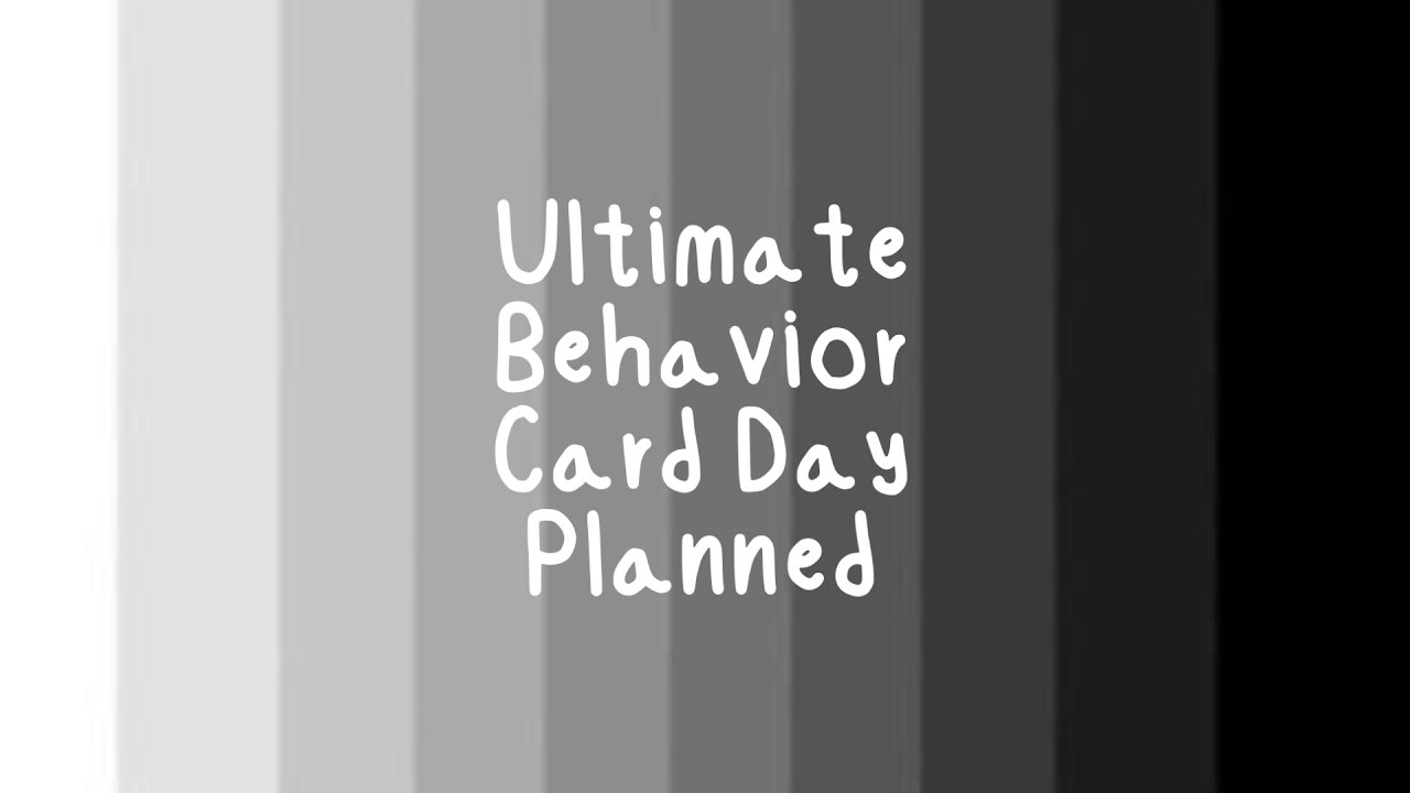 Ultimate Behavior Card Day Planned