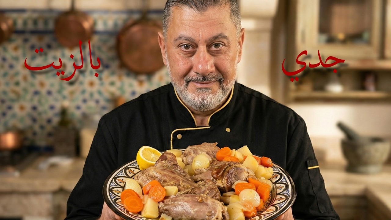 جدي بالزيت على الأصول  أطيب أكلة شامية من أيام زمان