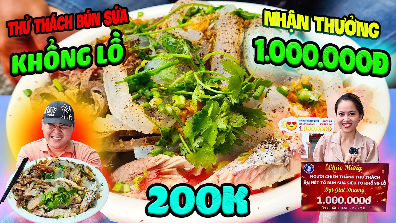 Võ Sư Lộc Thử Thách Tô BÚN SỨA CHẢ CÁ Nha Trang 200k Nhận Thưởng 1 Triệu Đồng Cái Kết Cồn Cào Bao Tử