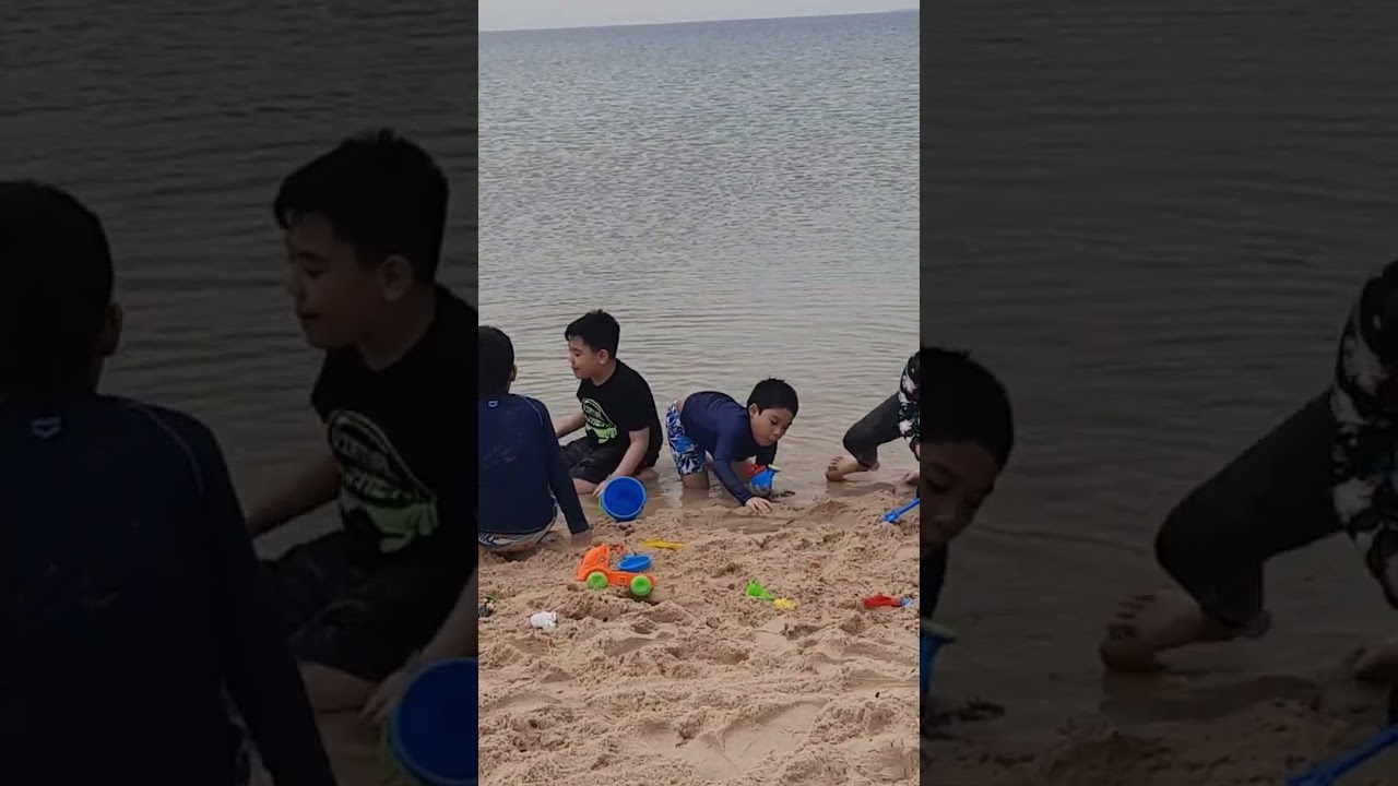 KIDS ENJOY AT THE BEACH