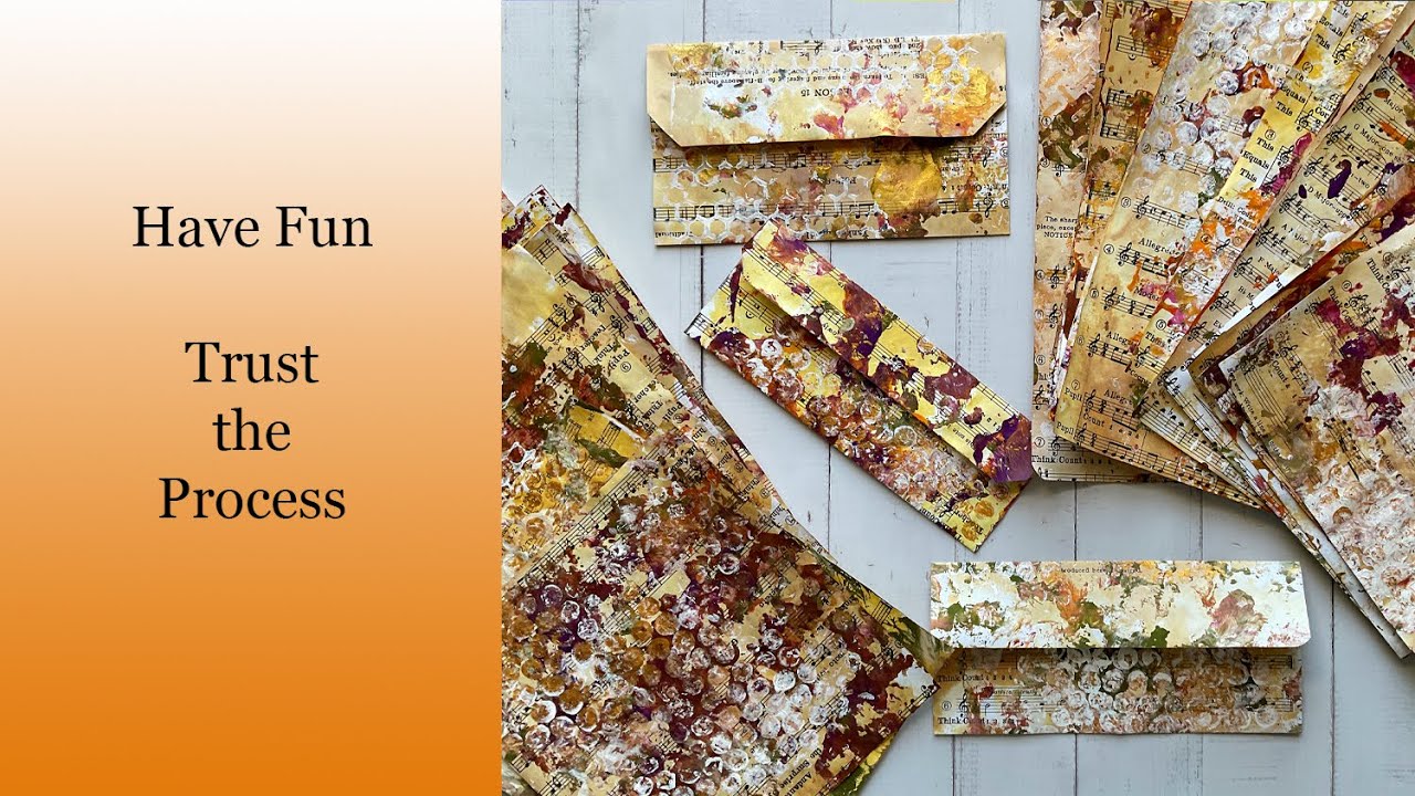 Mixed Media Painty Envelopes