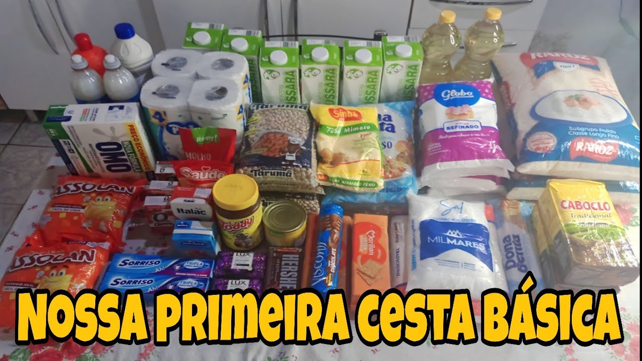Minha primeira cesta básica no emprego novo | May vida real