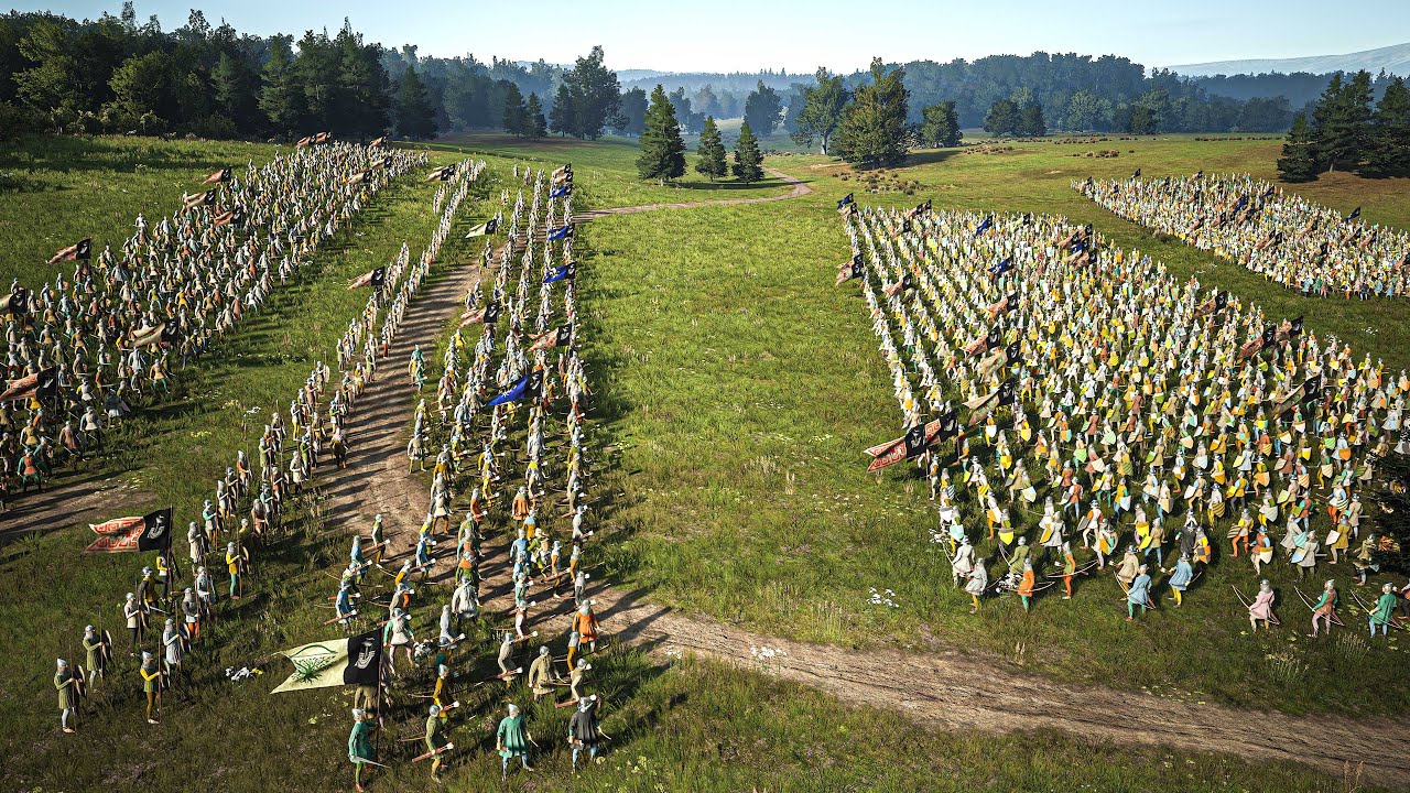 Manor Lords - 576 vs 1100 Men Battle