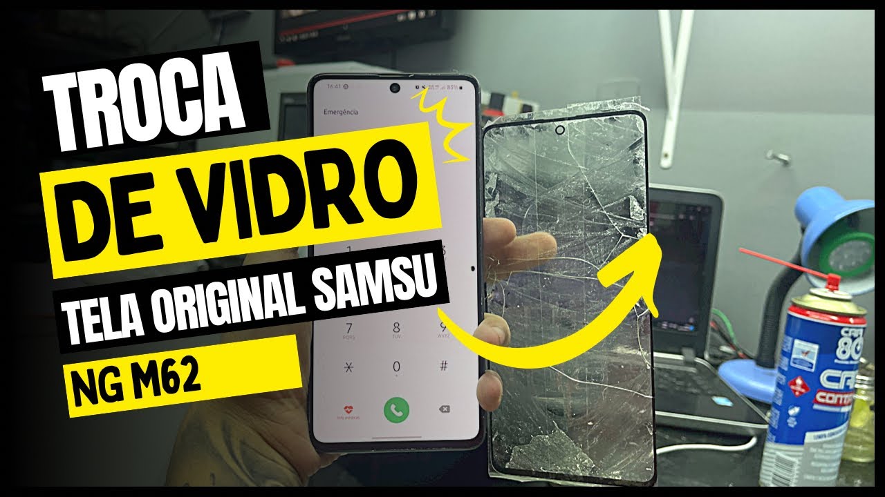 Troca de Vidro M62 tela original - Troca somente do vidro da tela do Samsung M62