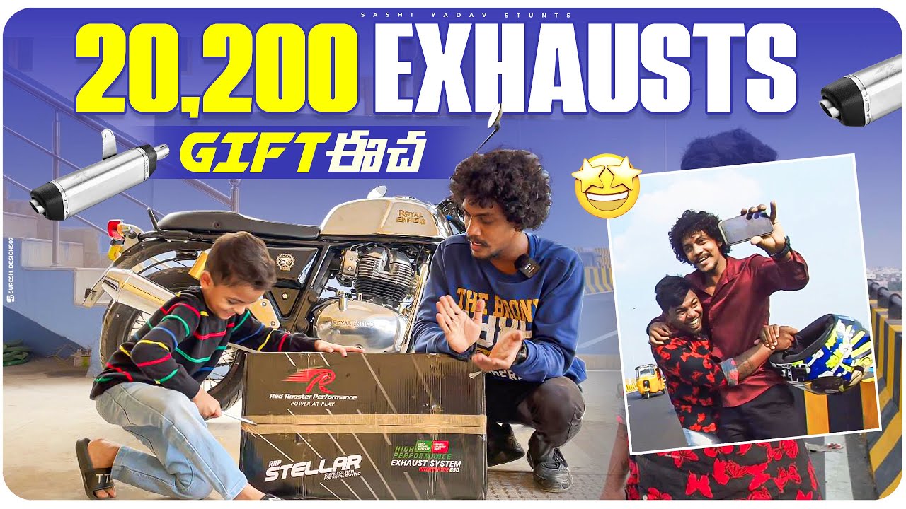 GIFTED 20200 RUPEES EXHAUST | TO MY BROTHER | RED ROOSTER PERFOMANCE| GT650 TWIN |SASHI YADAV STUNTS