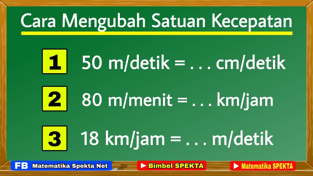 Cara Mengubah Satuan Kecepatan
