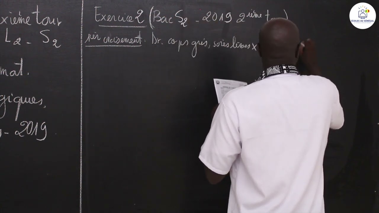 Exercices - Terminale S2 - SVT : Travaux dirigés / Correction BAC 2019 du second tour / M. Gnass