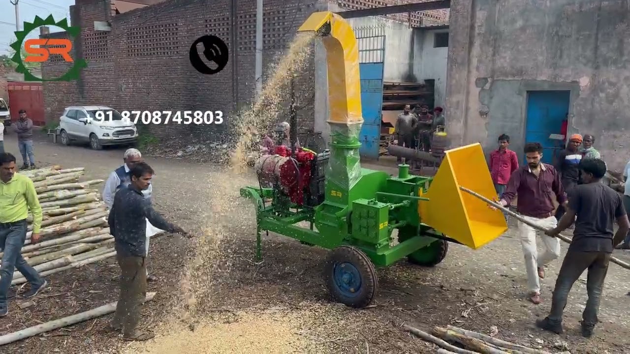 Wood Tractor Chipper Machine | Wood Mobile Chipper Machine in India | Wood Shredder Machine |Crusher