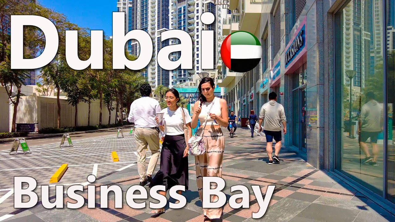 Dubai Business Bay to Burj Khalifa  City Center Walk 4K🇦🇪