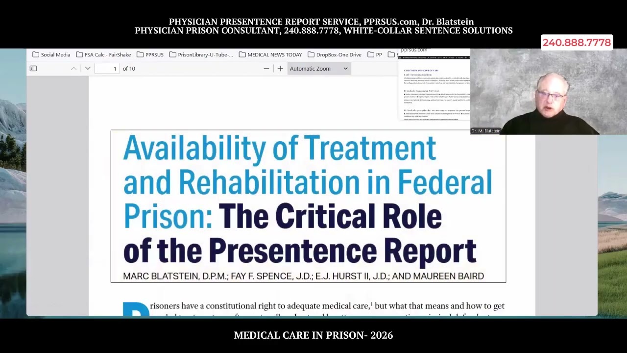 MEDICAL CARE IN PRISON  2026