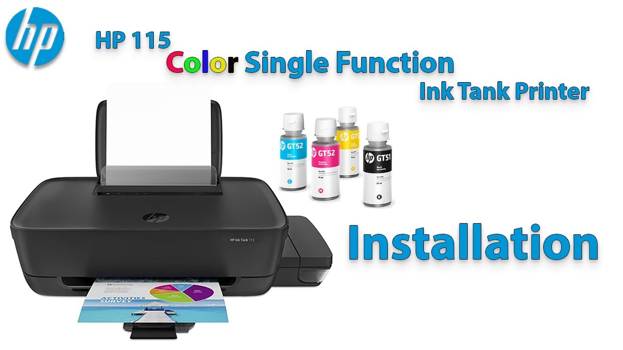 hp ink tank 115 printer installation