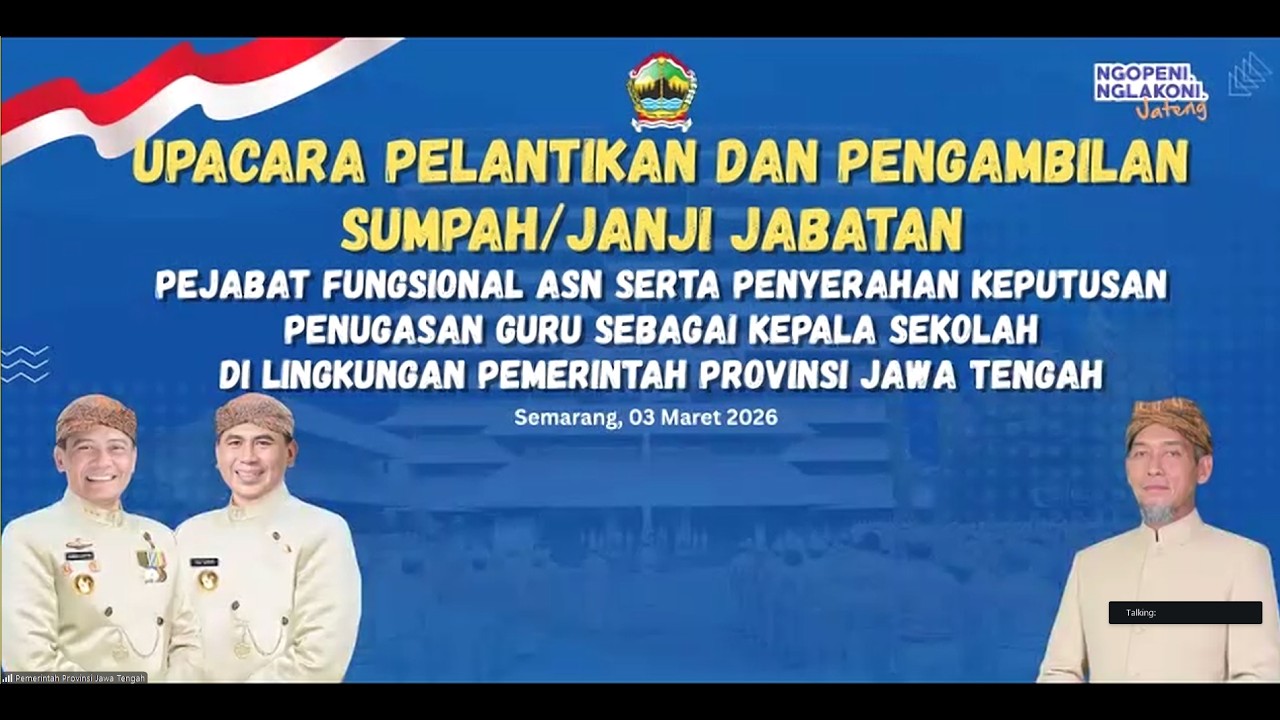 RELAY - PENYERAHAN KEPUTUSAN, PEMINDAHAN DAN PENUGASAN KEPALA SEKOLAH PENGARAHAN GUBERNUR JATENG