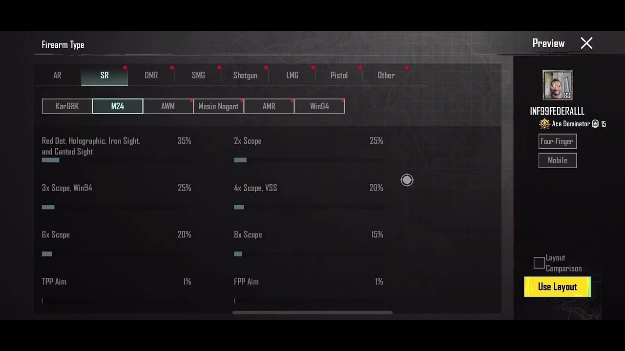 INF FEDERAL ORIGINAL UPDATED SENSITIVITY FOR ALL GUNS | SENSITIVITY FOR PUBG /BGMI