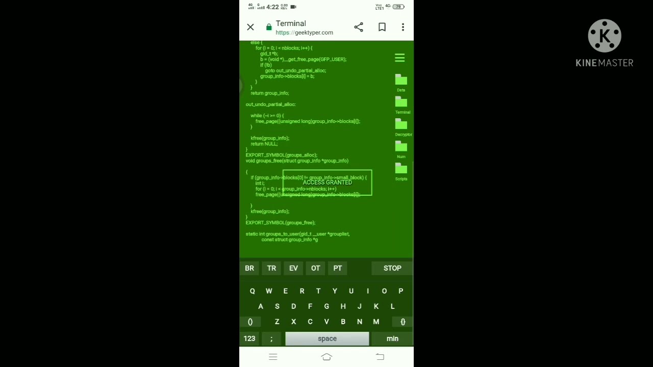 Prank hacking  for mobile phone 📱 #geektyper #hacking