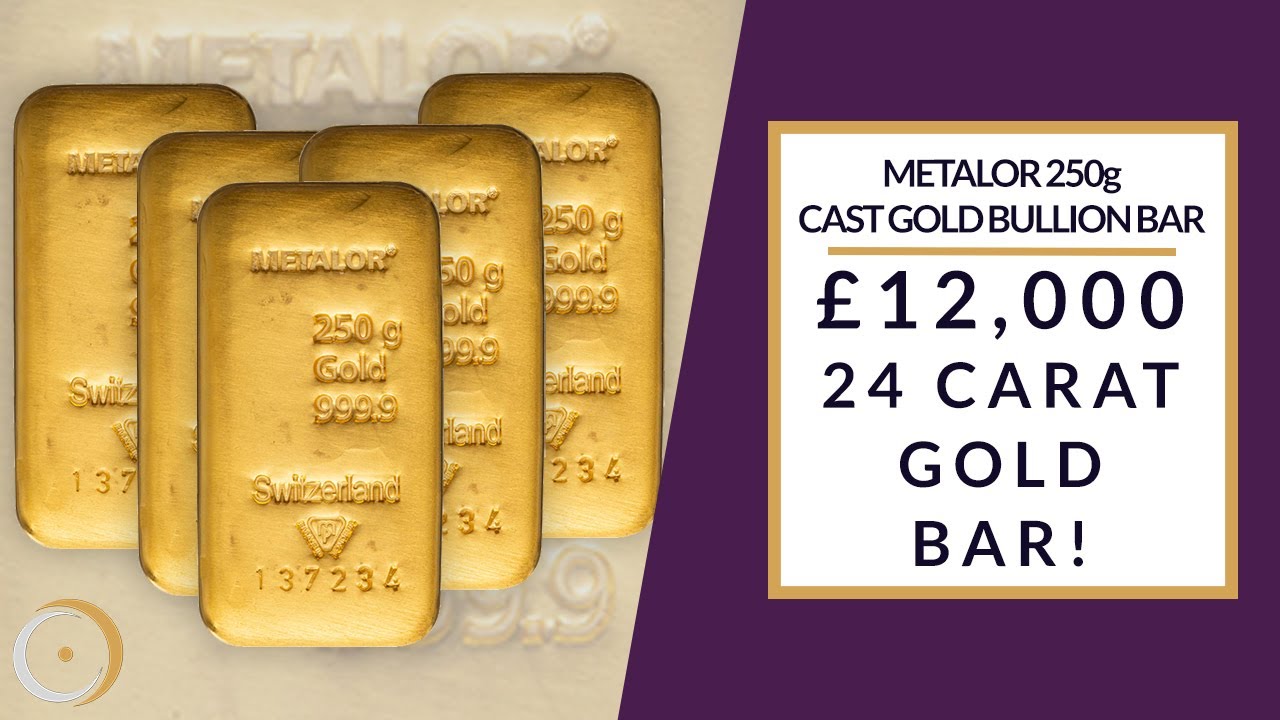 &pound;12,000 Gold Bar! - 250g Metalor Cast Bullion Bar