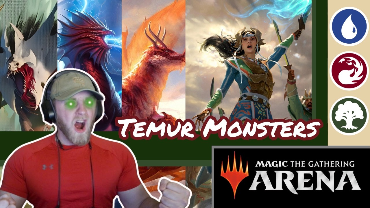 This Temur Commander LOVES Creatures&hellip; Especially BIG Ones 🌳🔥💧 MTG Arena Brawl