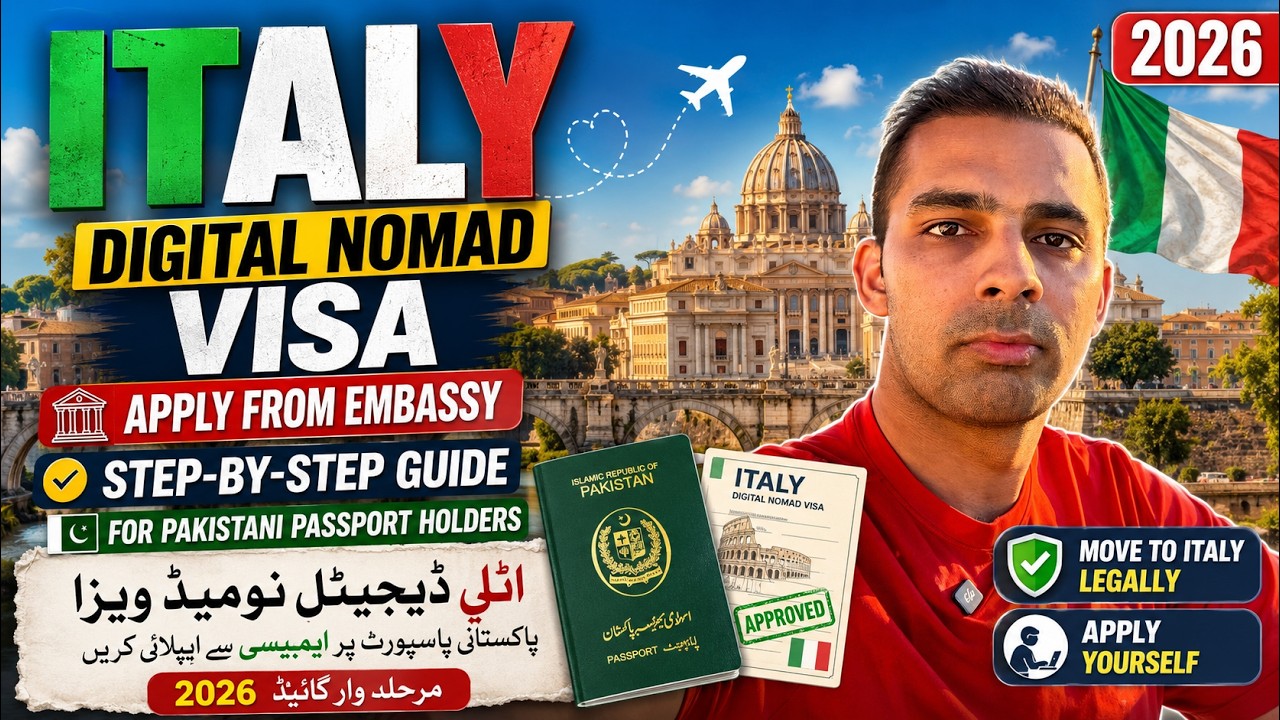 Italy Digital Nomad Visa 🇮🇹 | Apply from Embassy on Pakistani Passport (Step-by-Step Guide 2026)
