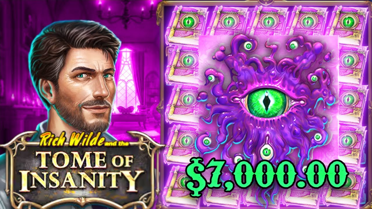 INSANE 50$ SPINS ON TOME OF INSANITY SLOT!