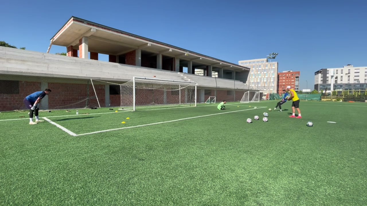 Goalkeeper training ( Visar Bekaj, Agron Kolaj, Butrint Bulliqi)