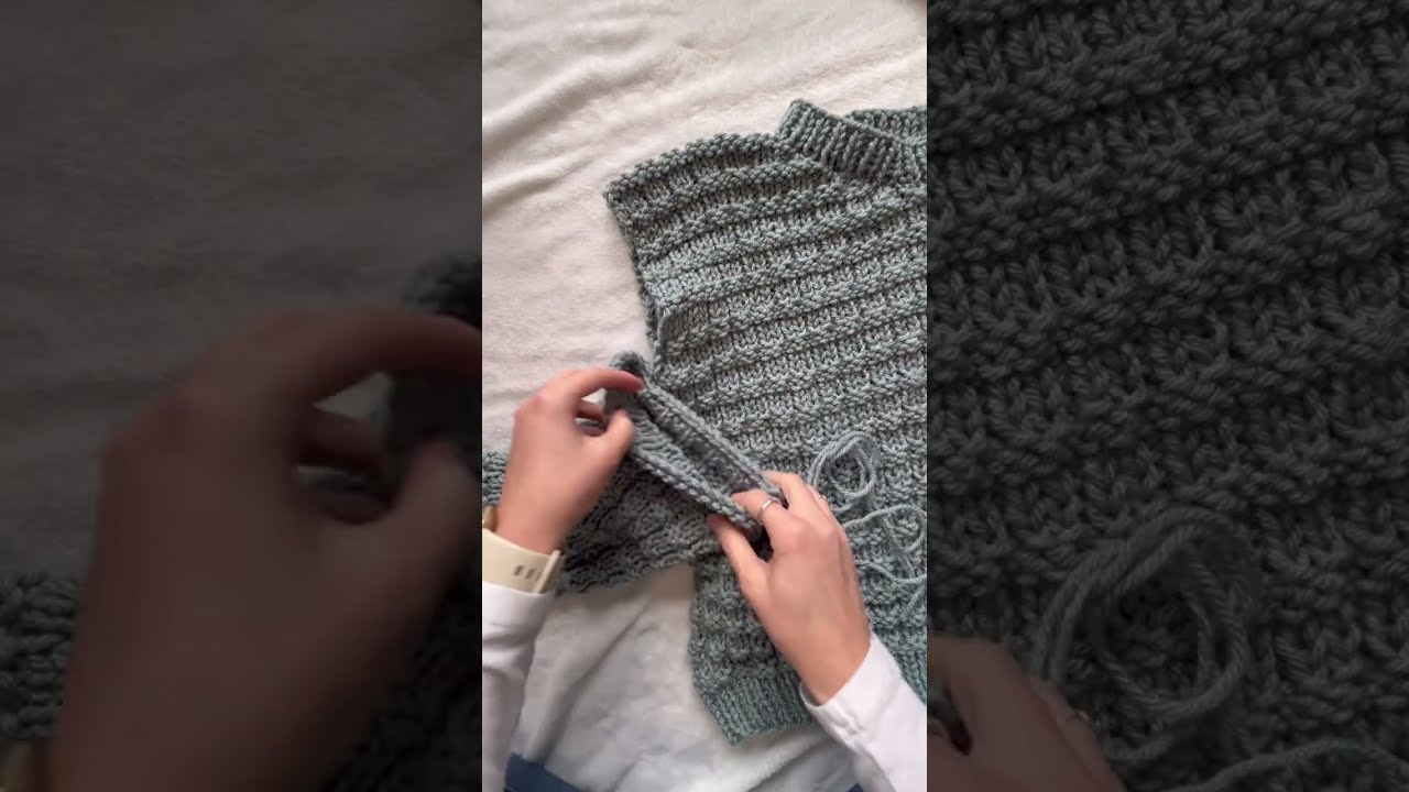 Как пришить рукав к пройме свитера✨🎉🧶