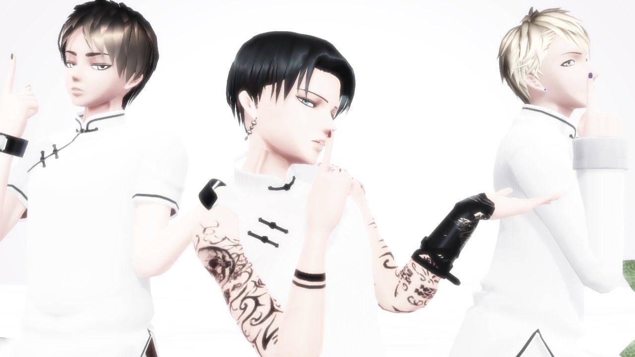 【進撃のMMD】イケメン野郎共で桃源恋歌　【aya m MMD】