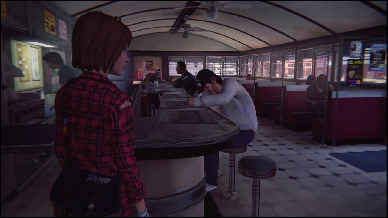 Video Game Ambience Asmr - (Life is Strange) Diner Atmosphere (Relaxation/White Noise)