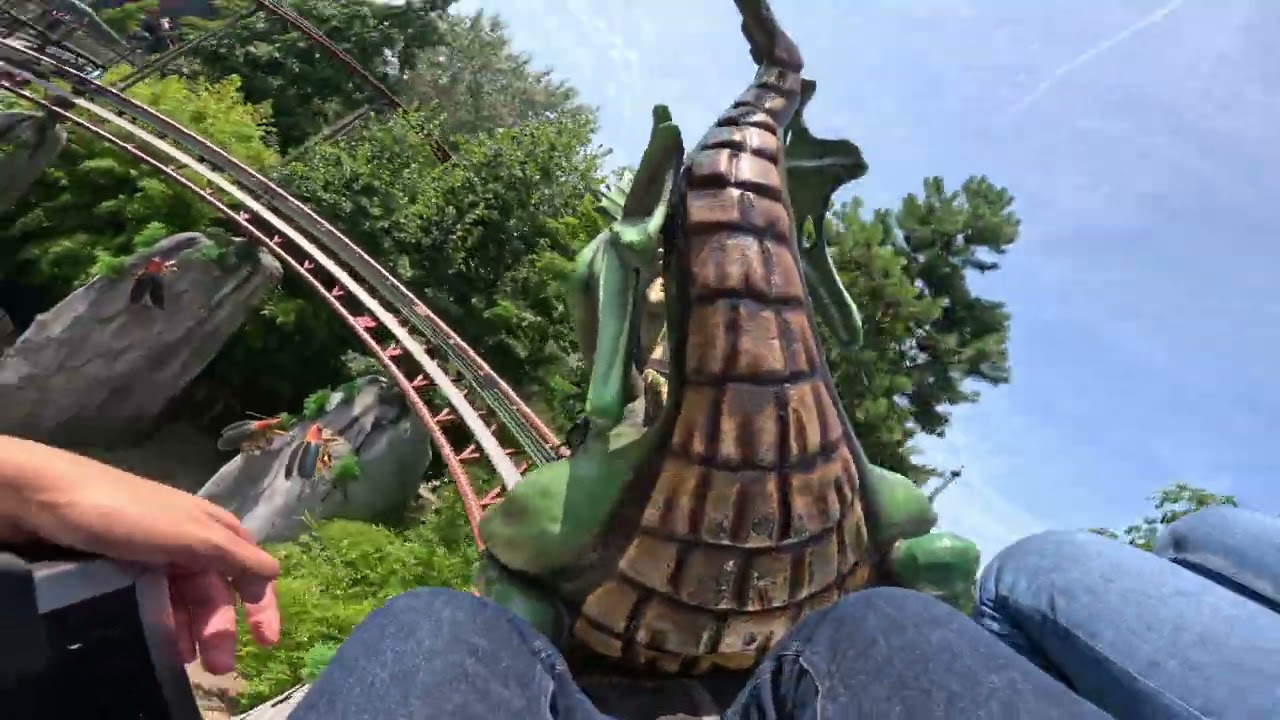 Draak at Plopsaland De Panne Front Row On-Ride POV (No Copyright) (4K60) - July 2024