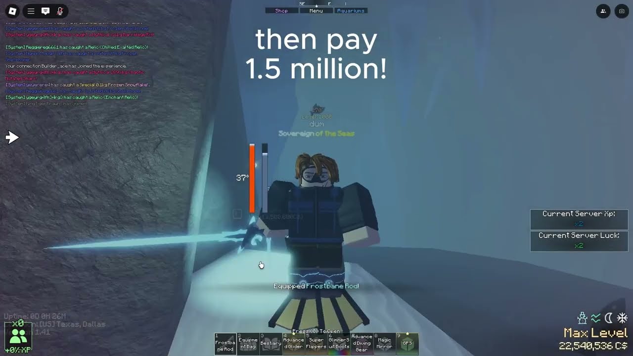 HOW TO GET THE NEW FROSTBANE ROD IN FISCH!!