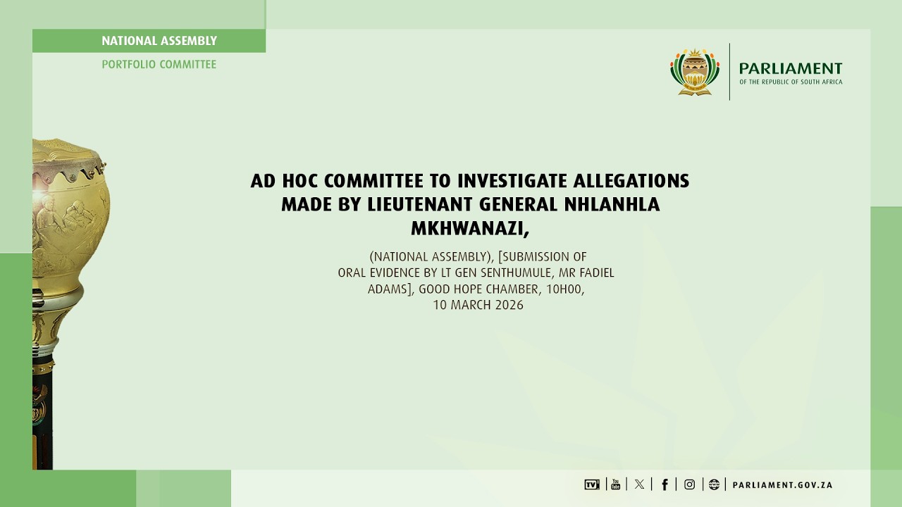 Ad Hoc Committee to Investigate Allegations made by Lieutenant General Mkhwanazi, 10 March 2026