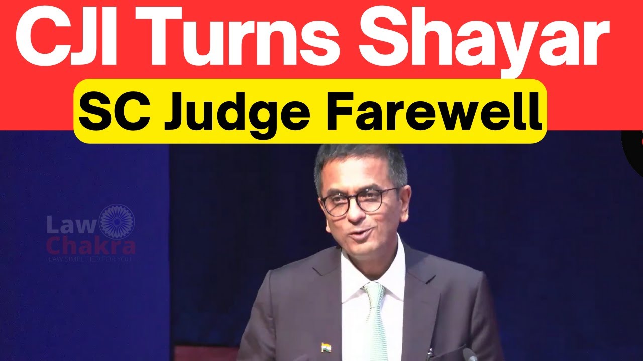 CJI Shayari at SC Judge Farewell #SupremeCourt #LawChakra