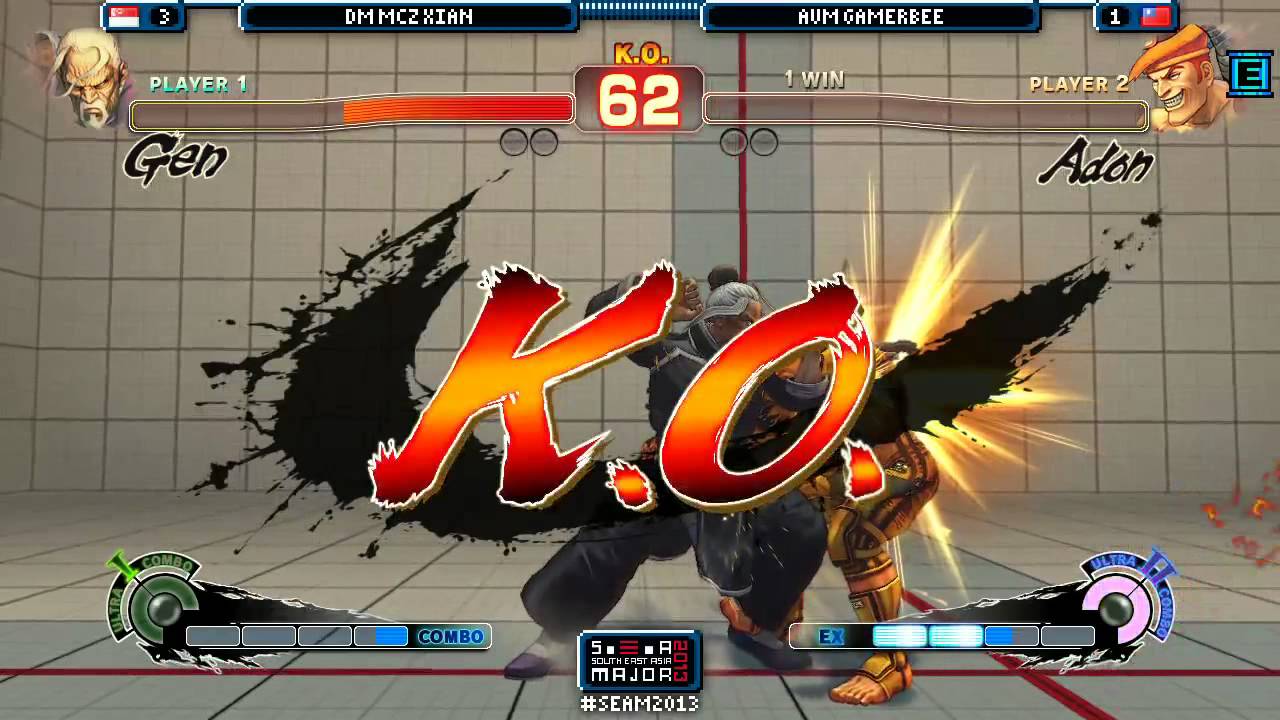 SEAM2013 SF4 DM MCZ Xian (GEN) vs AVM Gamerbee (Adon) Grand Finals English Commentary