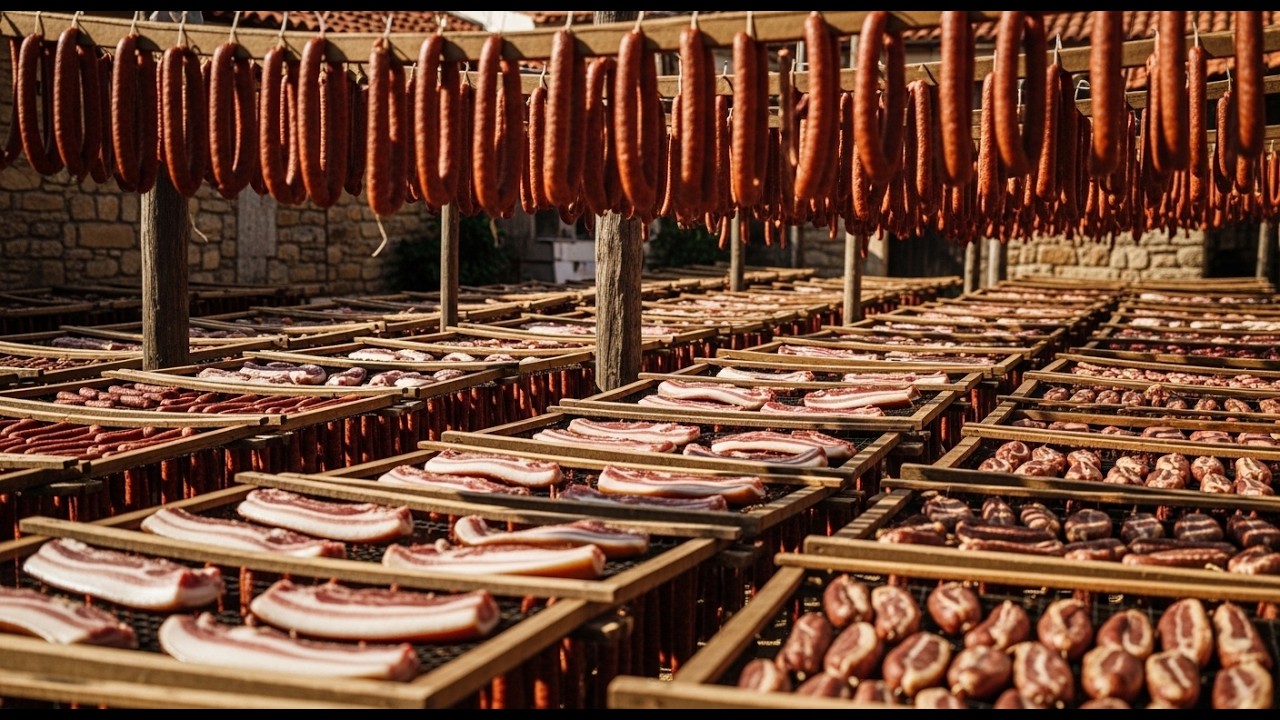 Hunan-Style Smoked Cured Pork Belly + Sausage | Full Traditional Making Process