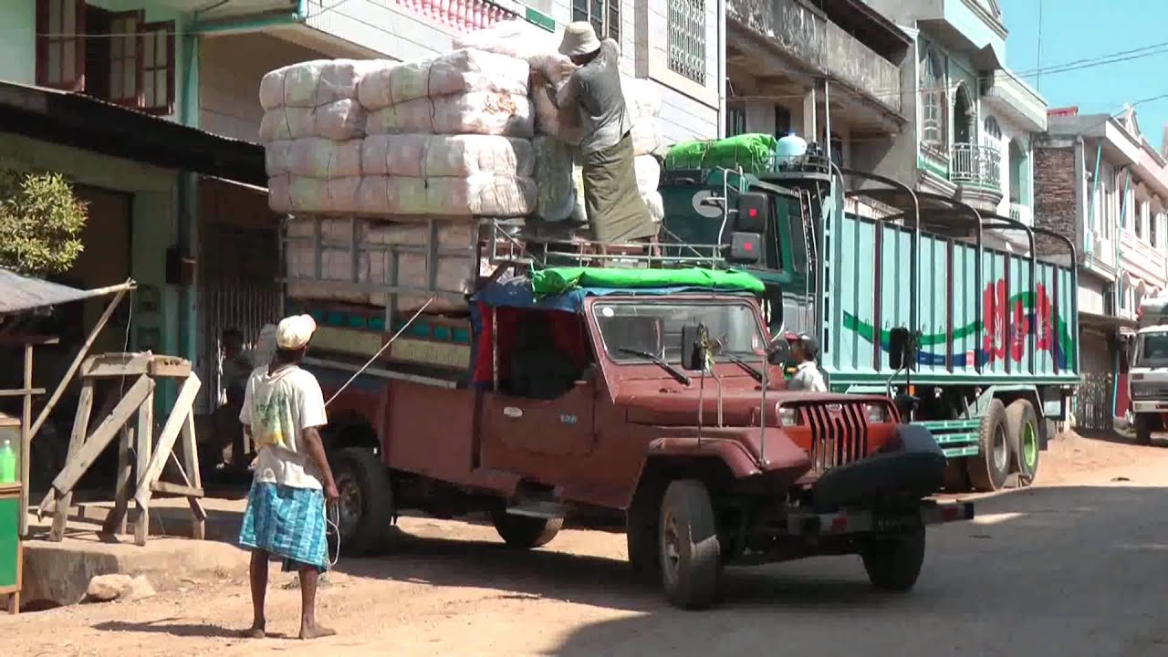 MOULMEIN TRUCKS BURMA MYANMAR 2010