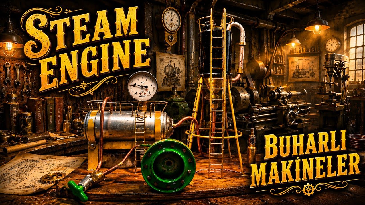BUHAR TÜRBİNİ YAPIMI- BUHARLA ELEKTRİK ÜRETİMİ - Homemade steam engine