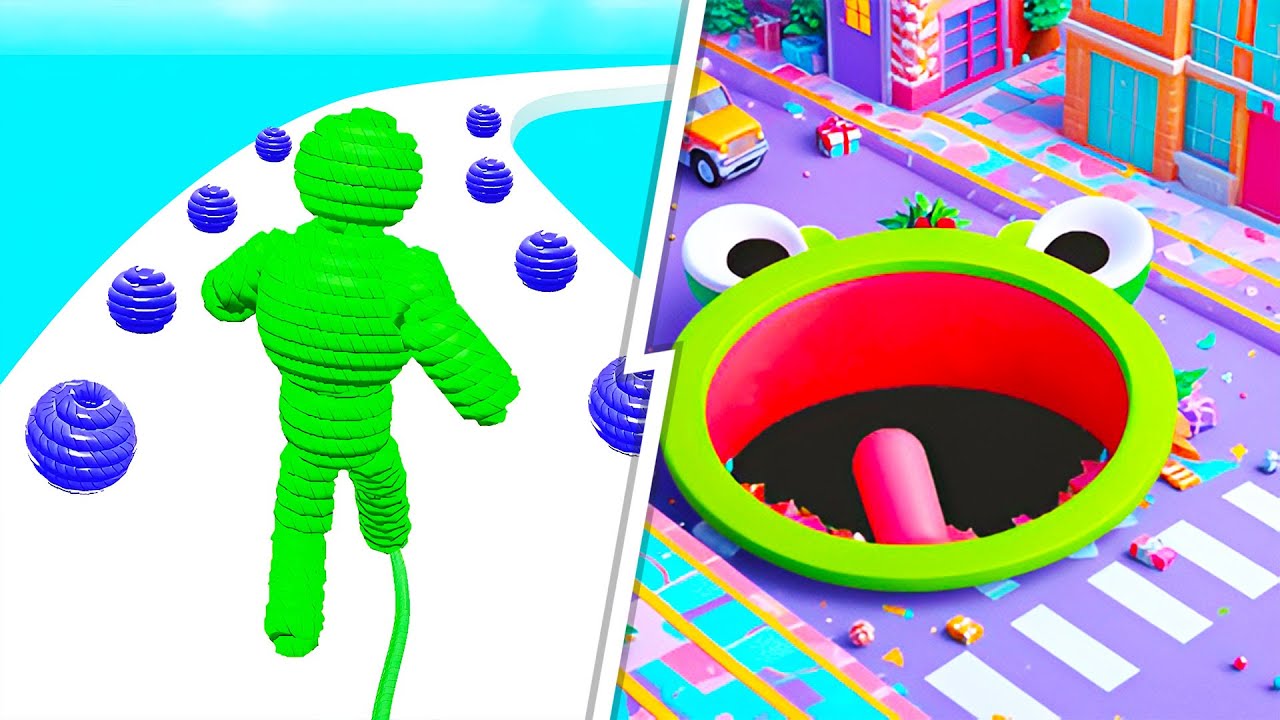 Rope Man Run VS Hole.io 🔥 Max Level SpeedRun Gameplay (Android,iOS) NEW UPDATE Ep 785