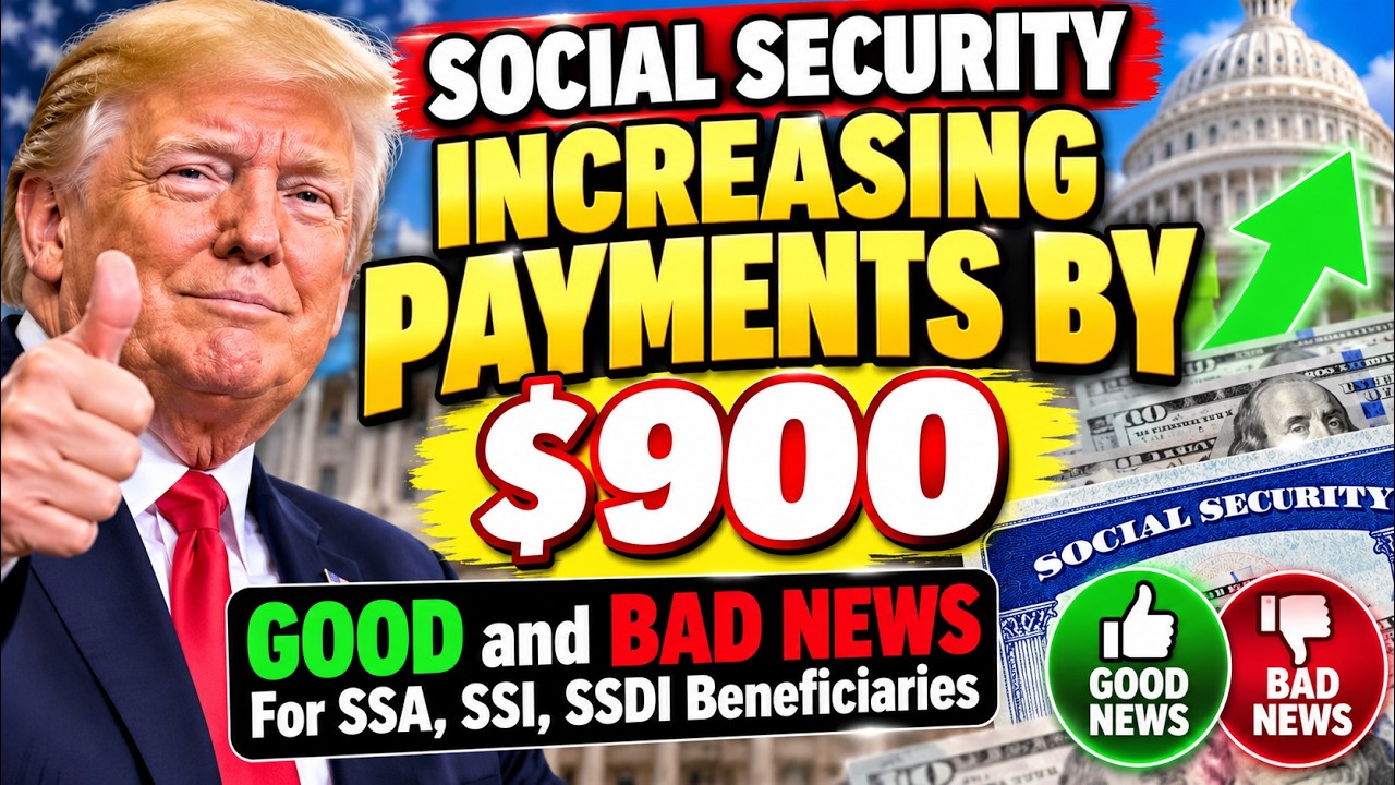 Увеличение выплат Social Security на $900 | ХОРОШИЕ и плохие новости для получателей SSA, SSI, SSDI