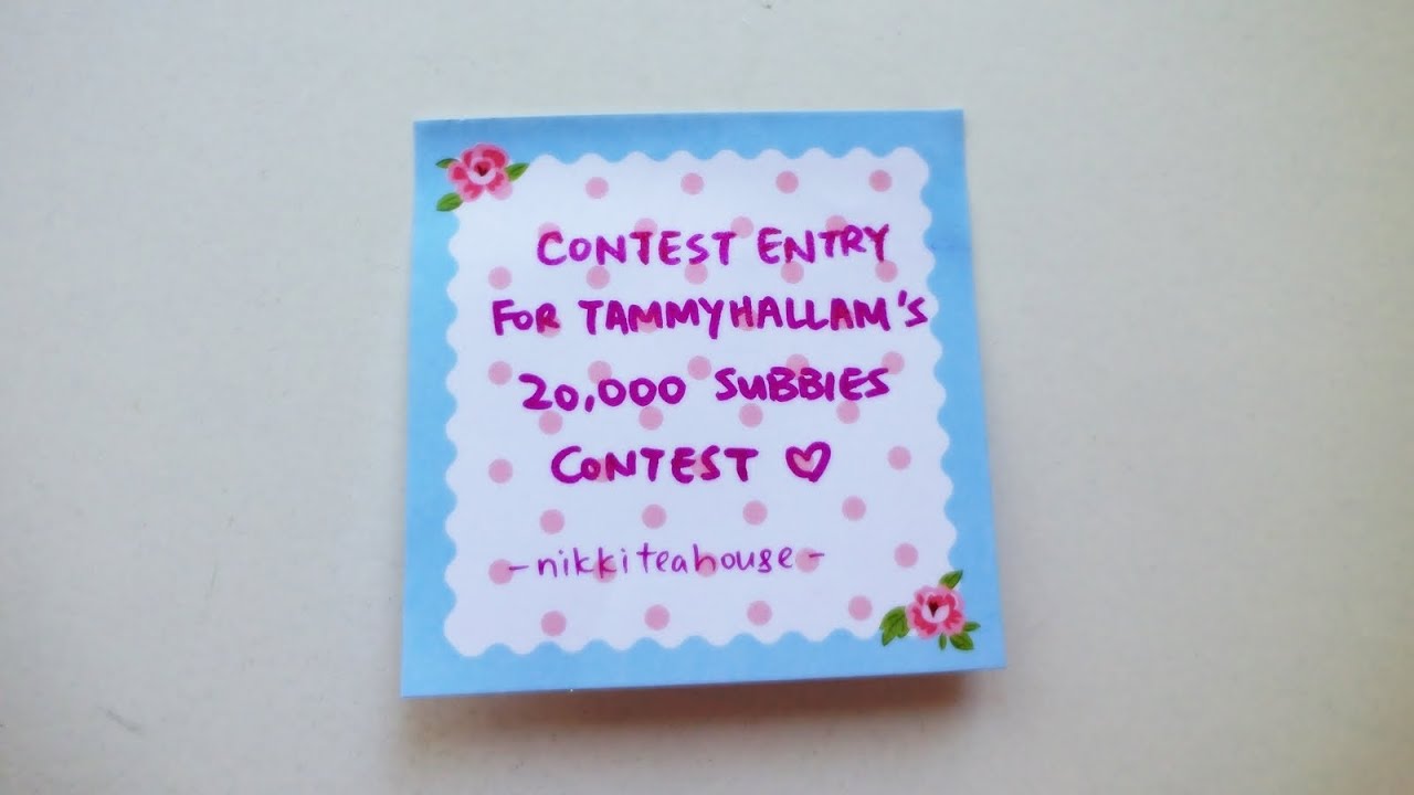 Contest Entry for TammyHallam 20,000 Subscribers Contest!