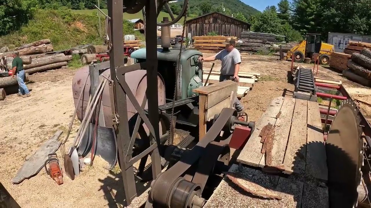 Sawing White Pine 6X8s