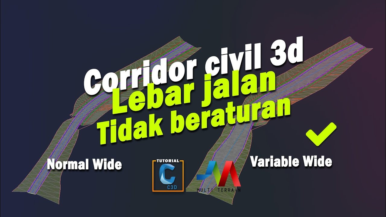 Membuat Corridor dengan lebar jalan tidak beraturan di AutoCAD civil 3d
