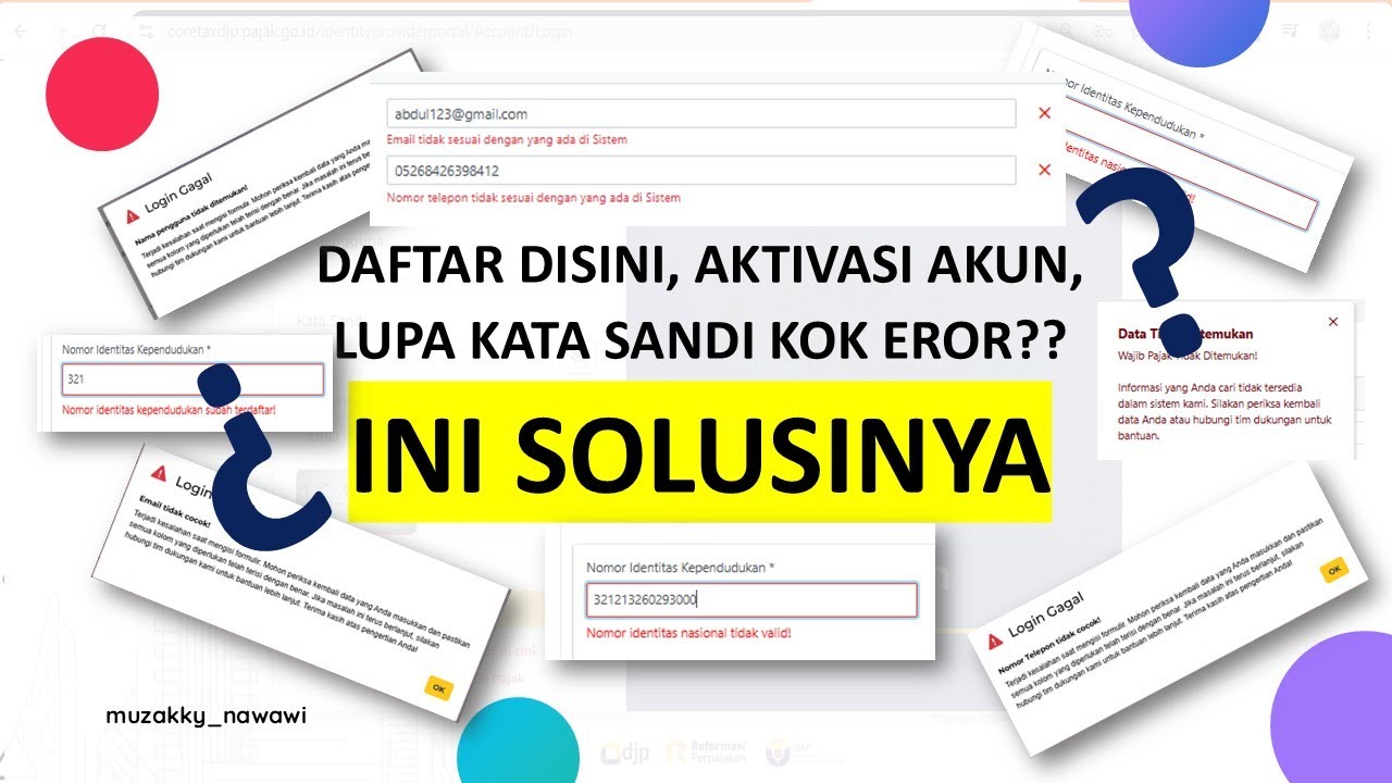 EROR AKTIVASI CORETAX DAN SOLUSINYA