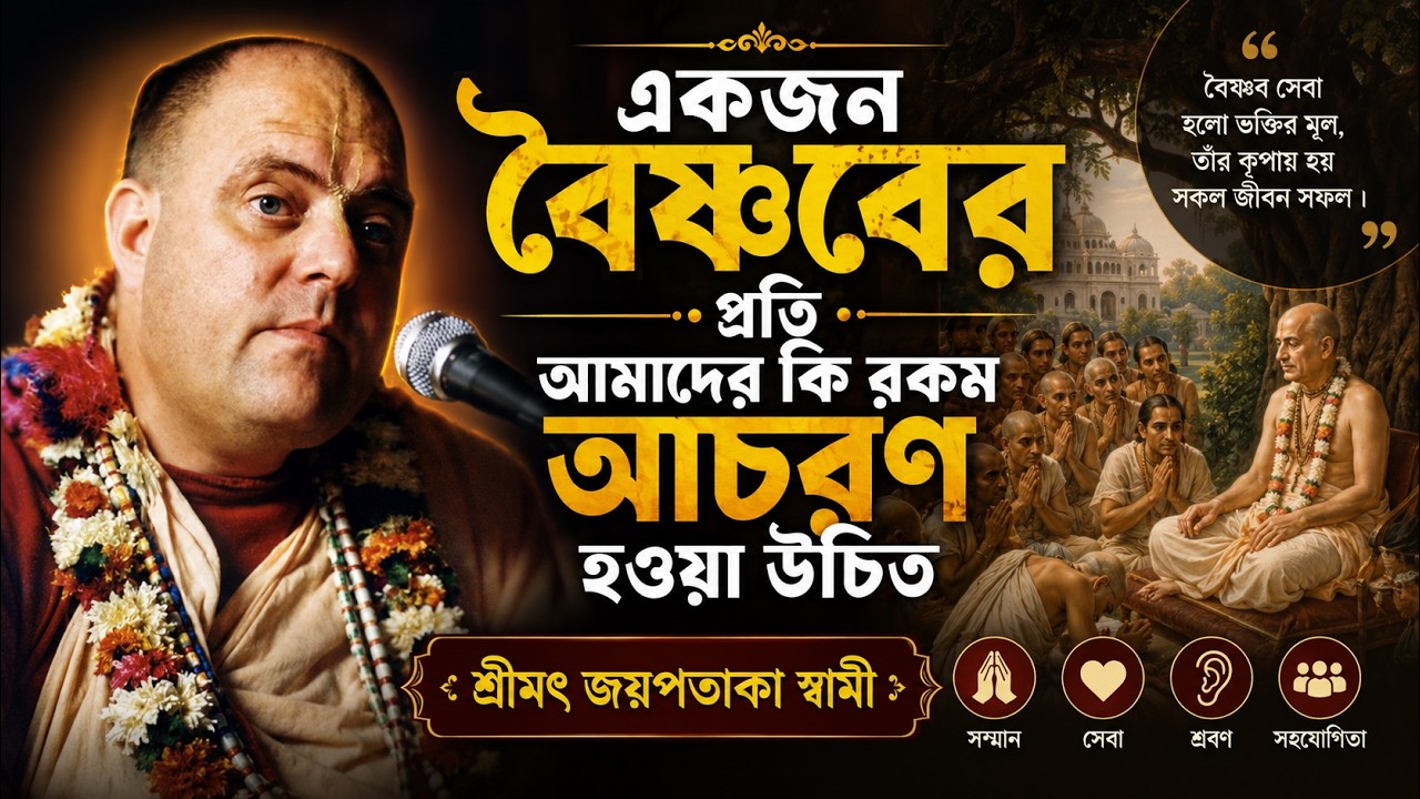 একজন বৈষ্ণবের প্রতি আমাদের কি রকম আচরণ হওয়া উচিত- শ্রীমৎ জয়পতাকা স্বামী ||  Rasamalayam Bangla