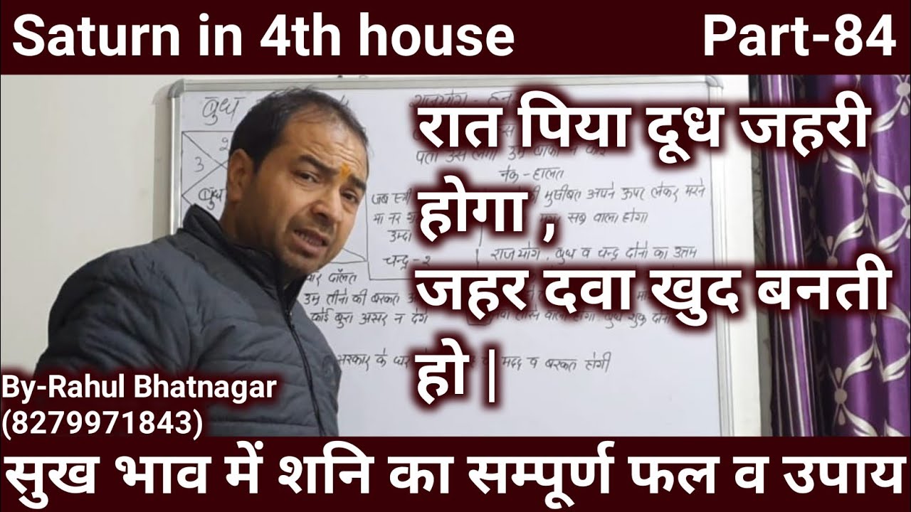 Saturn in 4th house/ शनि खाना नंबर-4/चौथे भाव में शनि /Lal kitab/By-:Rahul Bhatnagar, Class-84