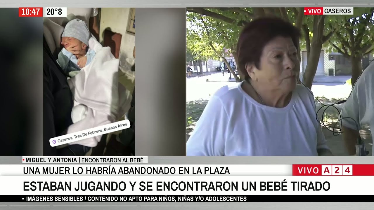 📢 ENCONTRARON UN BEBÉ: UNA MUJER LO HABRÍA ABANDONADO EN LA PLAZA