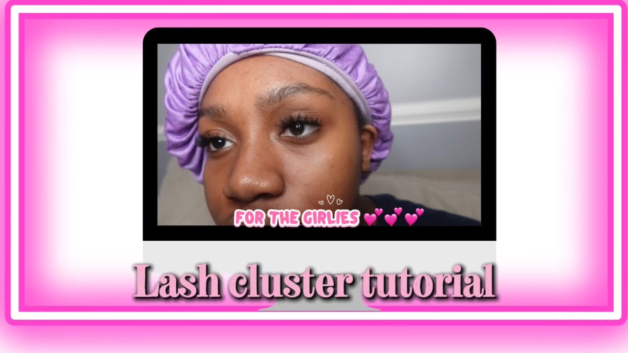 How to put on lash clusters for beginners.  Lash tutorial for the girlies 💕💕💕