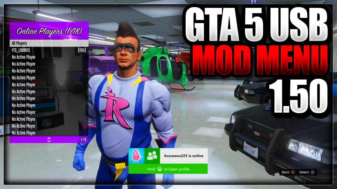 GTA 5 ONLINE USB MOD MENU TUTORIAL ON PS4/XBOX ONE/XBOX 360/PS3 HOW TO INSTALL USB MODS NO JAILBREAK