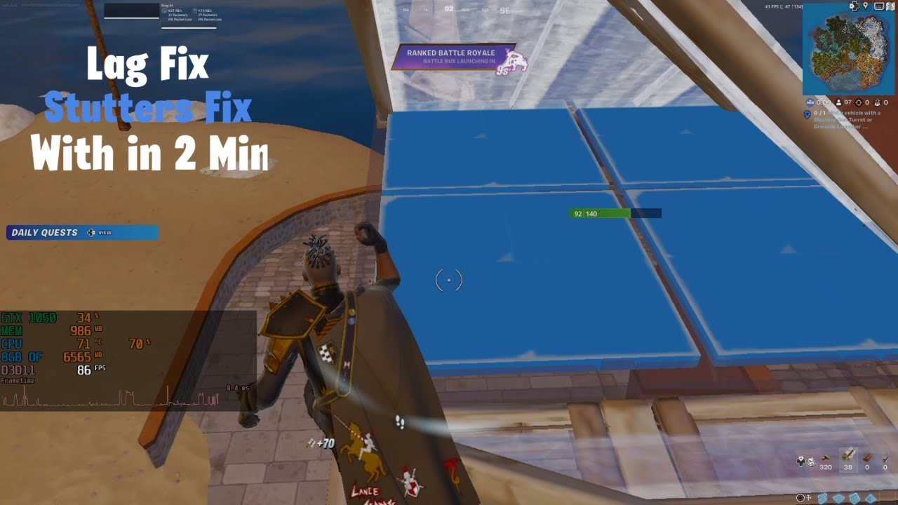Fortnite Chapter 5 Season 3 Lag Fix/ Stutters / FPS Drop Fix