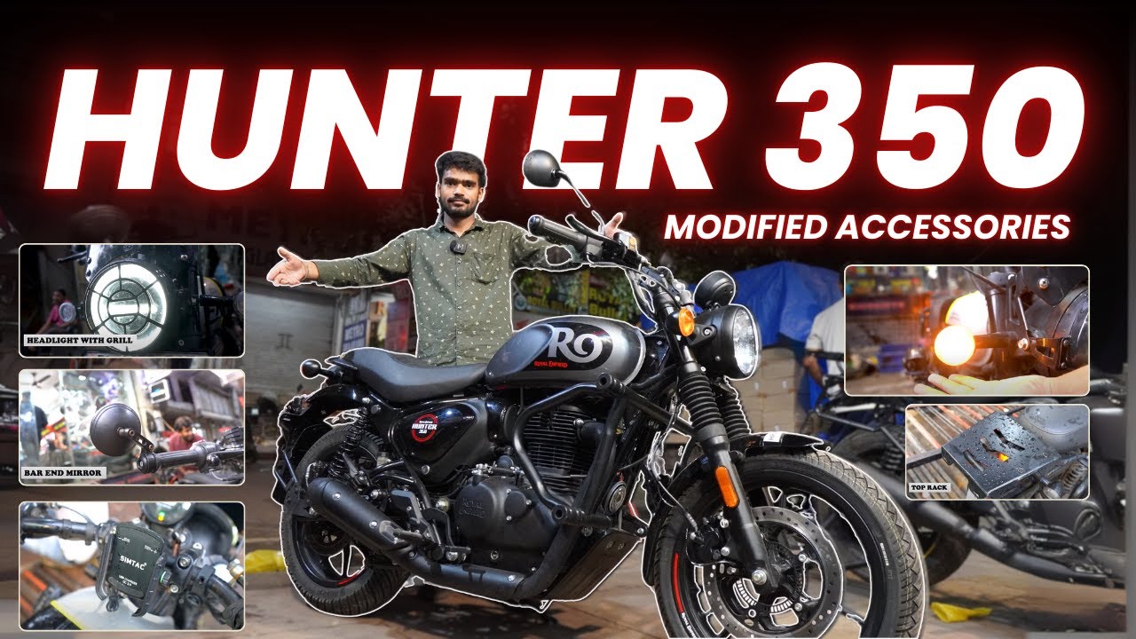 Hunter 350 Fully Modified Accessories 🤩💥 | Crash Guard | Exhaust | Saddle Stay | Top Rack & More 🔥