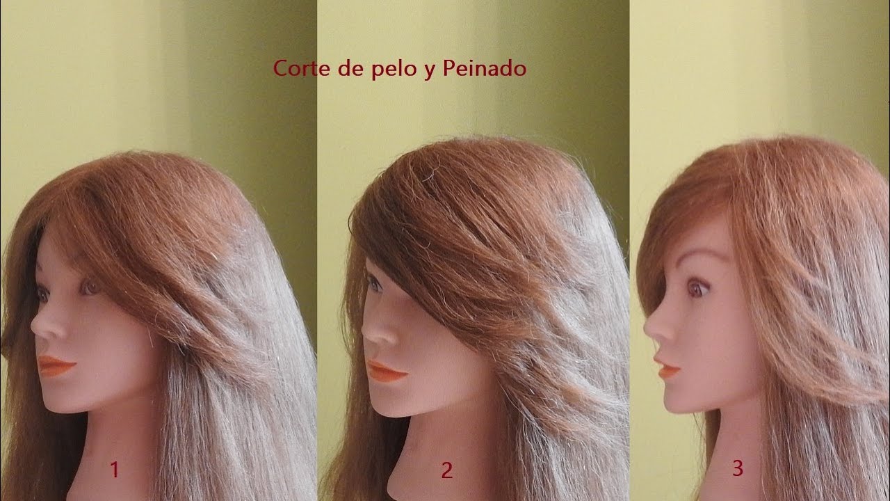 Cómo cortar un Flequillo de lado en capas | Corte Flequillo largo lateral en capas